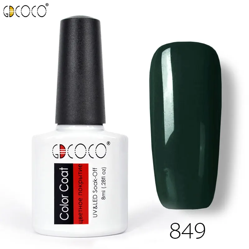 70312# GDCOCO Гель-лак для ногтей, фабрика canni, Цветной Гель-лак, высокое качество, лак для ногтей, салонный, впитывается, УФ светодиодный Гель-лак для ногтей - Цвет: 849