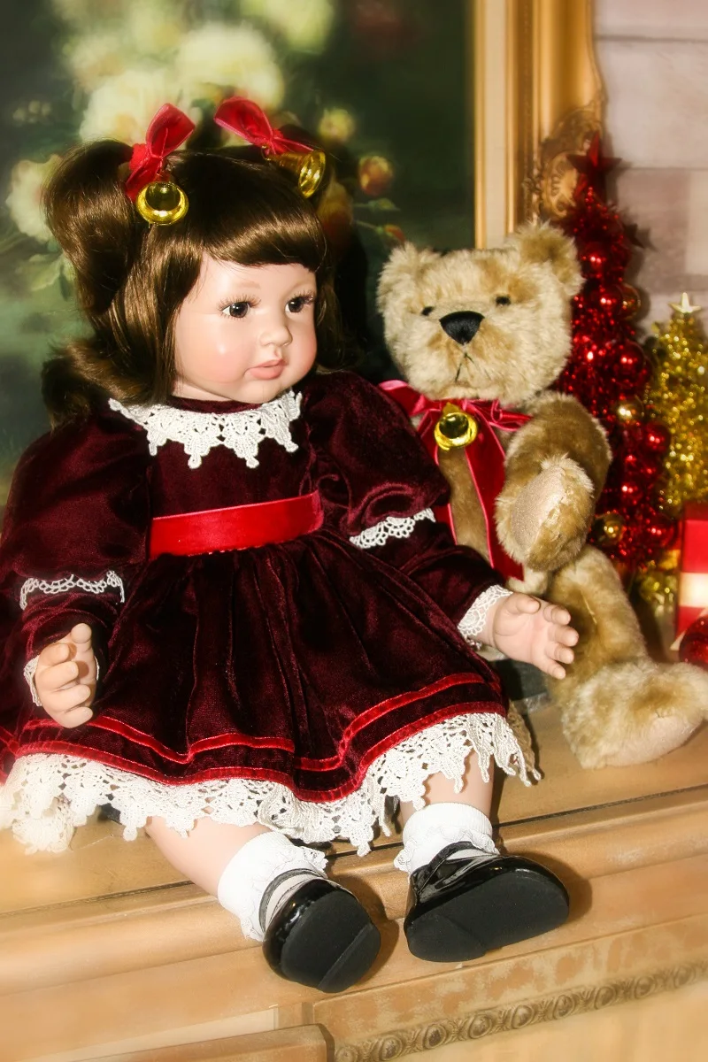 Кукла bebe reborn 58 60 см мягкие силиконовые куклы для малышей menina рождественские