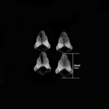 30 шт./лот,, 38 мм кристалл ограненные серьги форма кулон, хрустальная люстра кулон для DIY занавески, люстры части