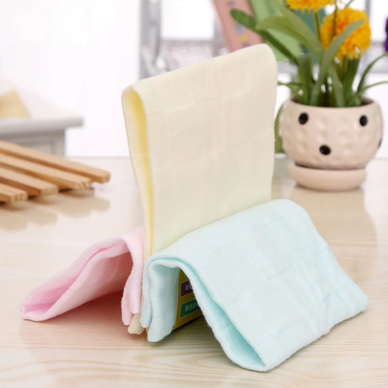 3 pcs/lot 100 Cotton Baby Towel Washing Gauze Soft Square Babies