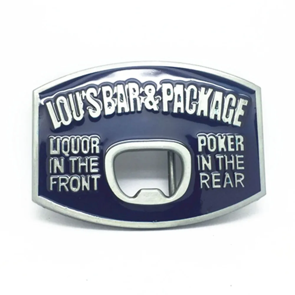 Westem ковбой Lou Бар & packace letterl-нож старинные цинковый сплав пряжка на ремешке Мужская гладкой butlon для 3.8 ремни