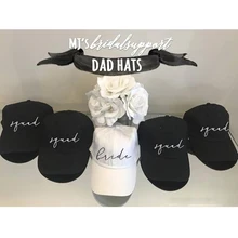 Невесты и подружки невесты папа шляпа вышивка хлопок бейсбол кепки вечерние Вечеринка шапки медовый месяц повседневное шапки Панама