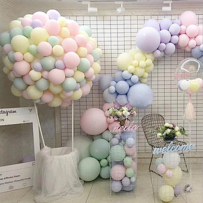 

5inc 30 50pcs Mix Color Macaron Balloons Wedding Birthday Party Pink Mint Rose Air Helium Latex Baby Decor Baby Shower