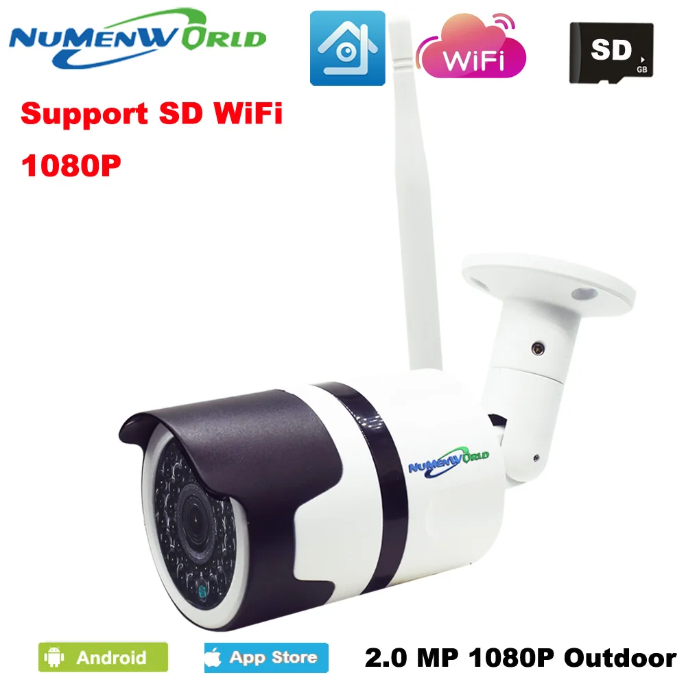 Waterproof font b Wireless b font IP cam 1080P HD P2P 802 11b g n wifi