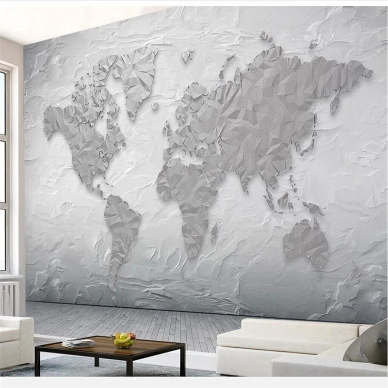 

wellyu papier peint wallpaper for walls 3 d Custom wallpaper Stone texture 3d 3d world map simple TV backdrop wall behang