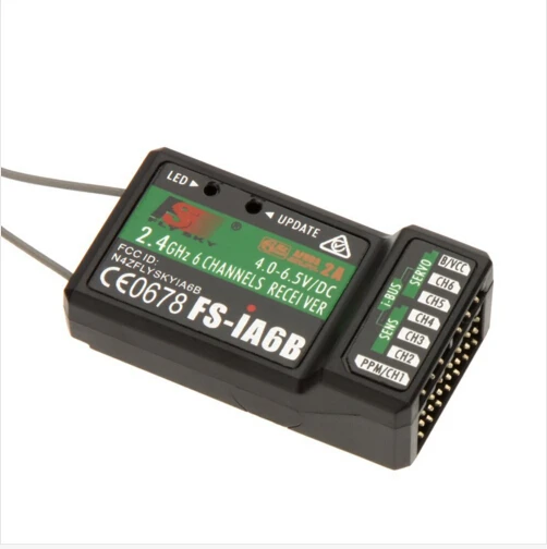 F17294 Flysky FS-iA6B 2.4G 6CH channels RC receiver PPM output with iBus port for FS i4 i6 i10 RC transmitter radiolink r6ds 2 4g 6ch ppm pwm sbus output receiver