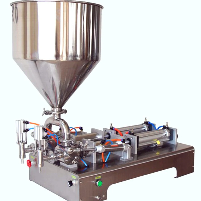 Semi- automatic double head cosmetic filling machine