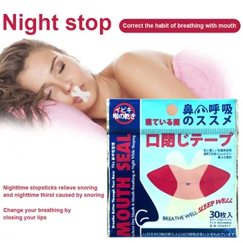

Sleep Strips Anti-snoring Sticker Sleeping Mouth Sticker Nose Breathable Anti-Snoring Tools SDFA88