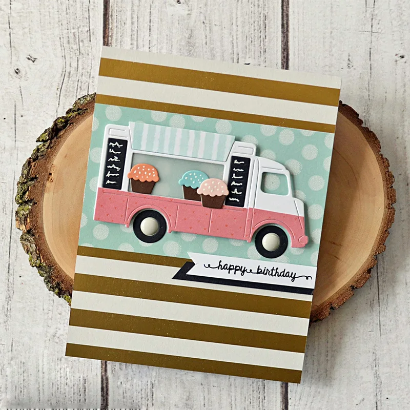

Motor Homes Food Truck Metal Cutting Dies Stencil For DIY Scrapbooking Decorative Embossing Suit Paper Card Die Cutting Template