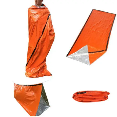 

Emergency Sleeping Bag Thermal Waterproof Reusable Survival Camping Travel Bag PE Solid Sleeping Bag