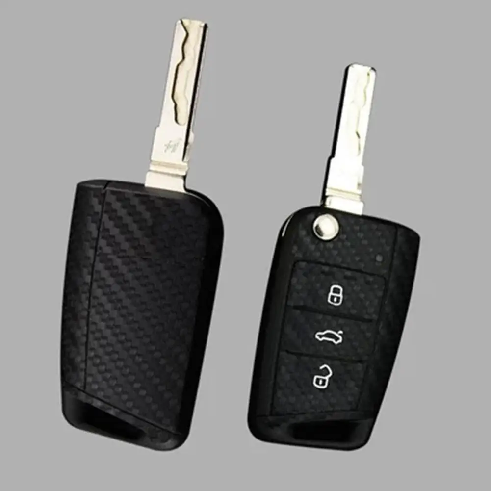 

5.5*2.8cm PVC Carbon Pattern Autocar Key Stickers Car Remote Control Sticker for VW Golf 7 Lamando Touran