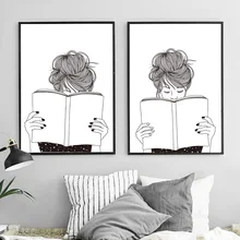 Study Girl Nordic Posters And Prints Wall Art Canvas Painting Black White Wall Pictures For Living Room Scandinavian Home Decor Study Girl Nordic Posters And Prints Wall Art Canvas Painting Black White Wall Pictures For Living Room Scandinavian Home Decor