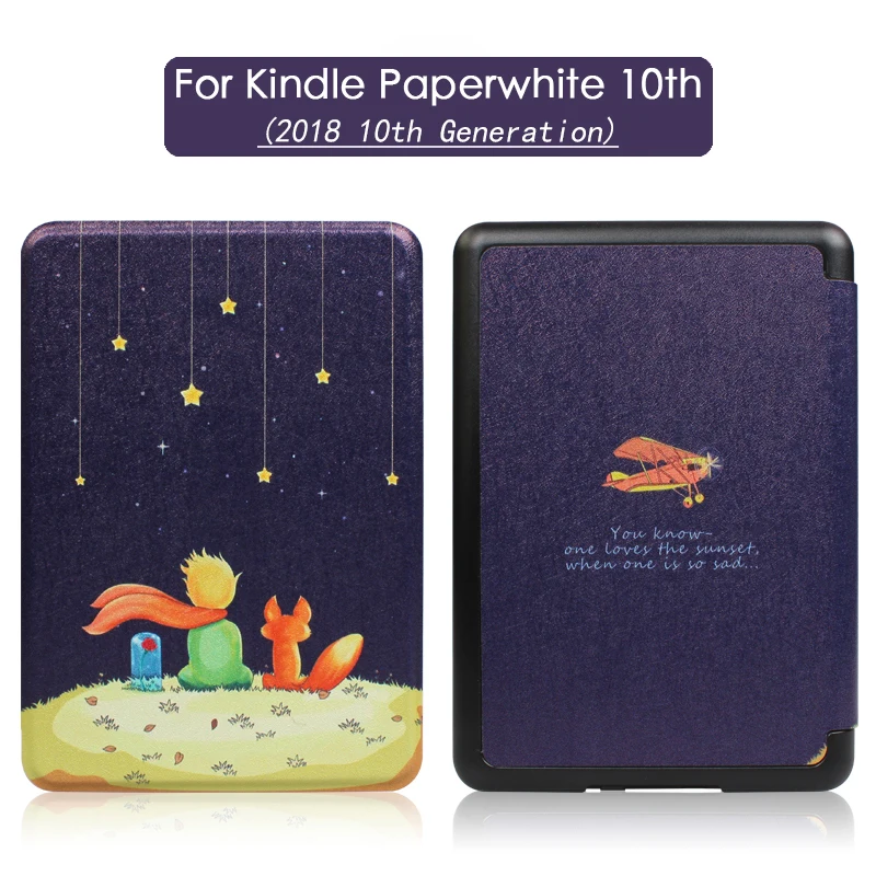 

2018 New Case For Amazon Kindle 10th Generation Paperwhite 4 Smart Magnetic Cover Funda For Kindle PU Tablet Folding Folio Case