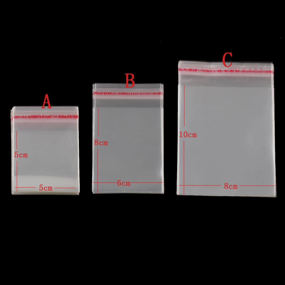 Cacana 1set (200 Pcs) Earrings And Rings Jewellery Clear Plastic Bags