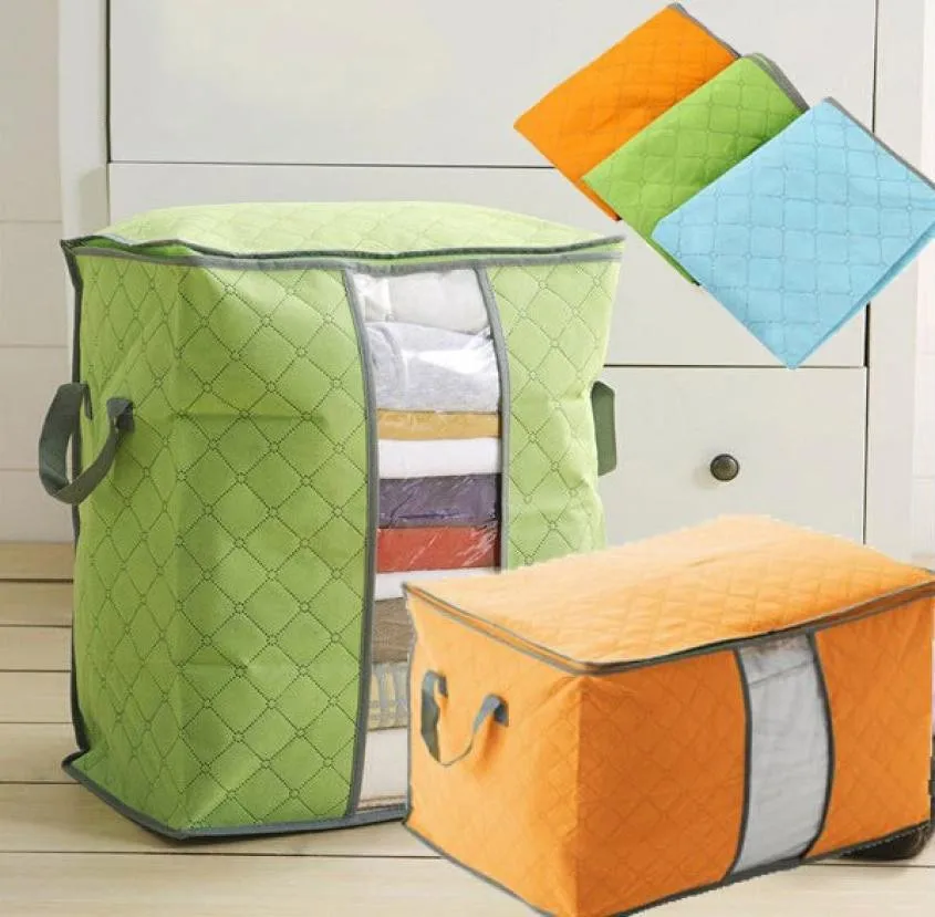 2018 Large Clothes Storage Box Bedding Duvet Zipped Pillows Storage Bag