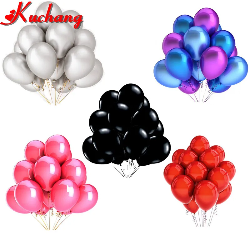 

10/20/30pcs 10inch Gold Sliver Black Latex Balloons Wedding Decorations Helium Globos Birthday Party Decorations Adult kid's Toy