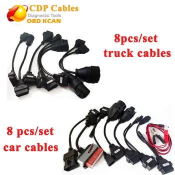 

2017 high quality car diagnostic connector for TCS cdp 8 cdp car cables+8 cdp truck cables full set with free shipping