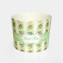 Формочки для кексов, держатель для торта, зеленый цветок, сладкое время, украшение, чашка для свадебной вечеринки