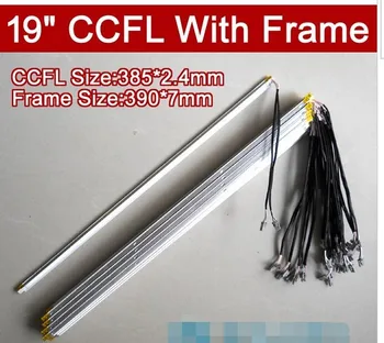 

2PCS 19'' inch dual lamps CCFL with frame,LCD monitor lamp backlight with housing,CCFL with cover,CCFL:385mm,FRAME:390mm x7mm