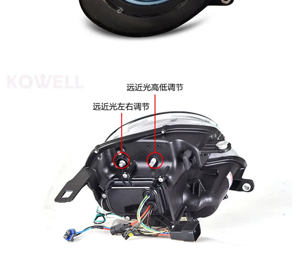 KOWELL автомобильный Стайлинг для BMW mini R56 фары 2007-2013 для R56 фара светодиодная DRL Передняя Биксеноновая линза двойной луч