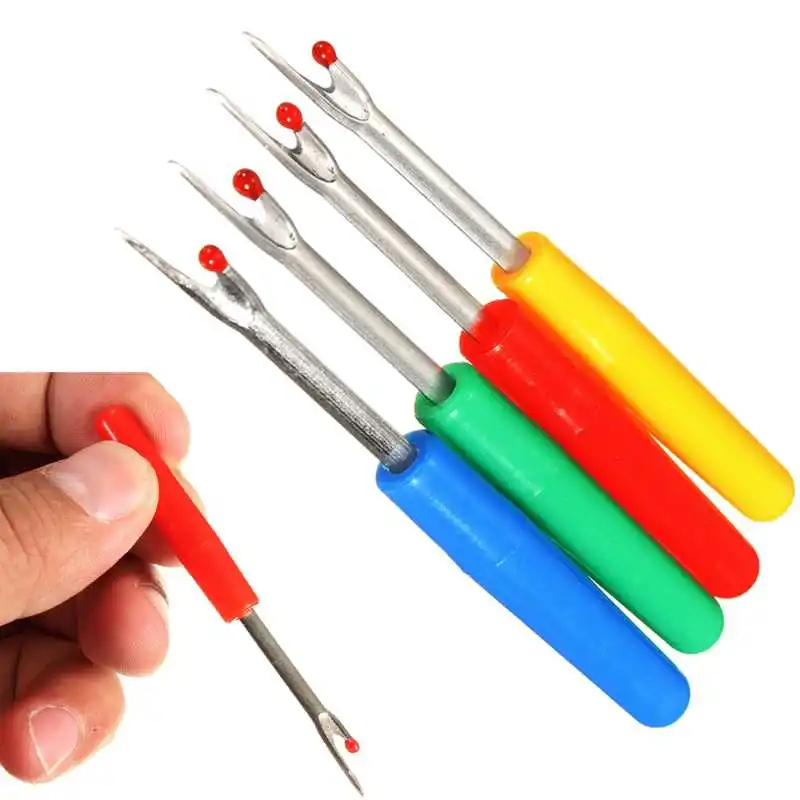 

Hot 2019 New 4pcs Plastic Handle Craft Thread Cutter Seam Ripper Stitch Unpicker For Sewing Tool