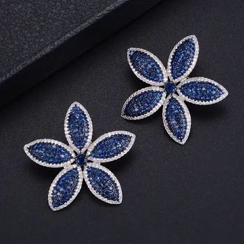 

missvikki Bohemian Hot Brand Wedding Charm Earrings Women Female Fashion Shiny Jewelry Statement Stud Earrings Cubic Zirconia