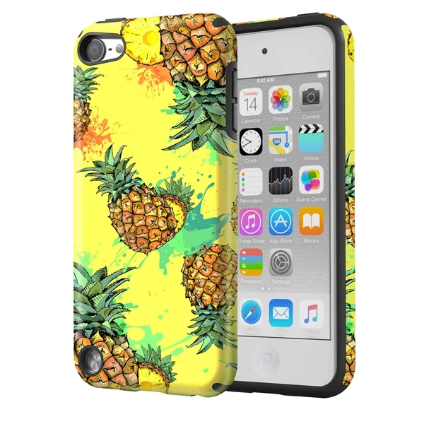 Pineapple Чехол MoKo для iPod Touch 6/iPod Touch 5,2 в 1 амортизирующий бампер из ТПУ ультра тонкий защитный чехол с жесткой задней крышкой - Цвет: Pineapple