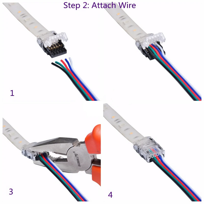 10pcs 5 pin LED Strip Connector Waterproof IP65 5050 LED Light Quick Connectors Mayitr Lighting Accessories