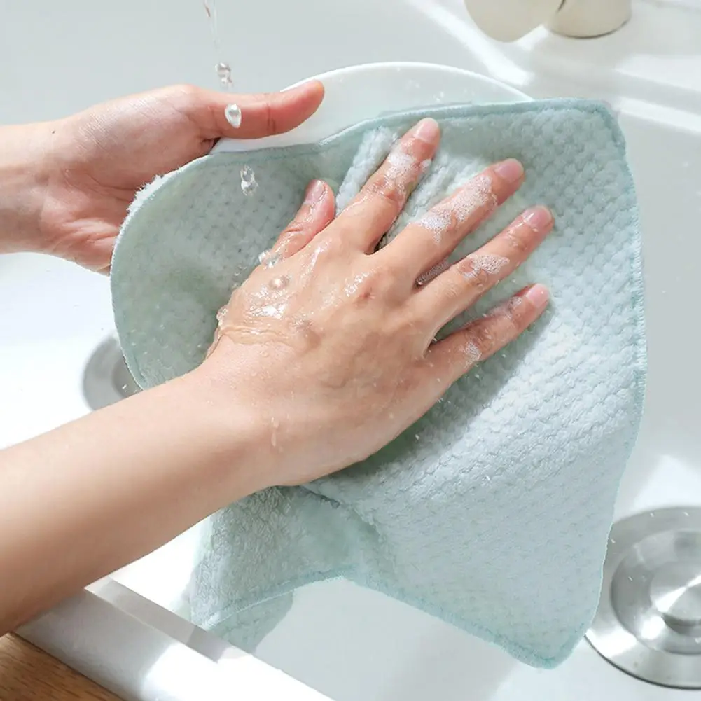 

Kitchen Tool Gadgets Absorbent Dish Cloth Tableware Non-stick Cleaning Towel