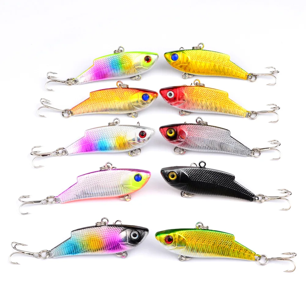 New VIB Fishing Lure 5.5cm 10g Strong vibration Fishing lifelike Crankbait Sinking Winter Sea Hard Bait accessories ice fish