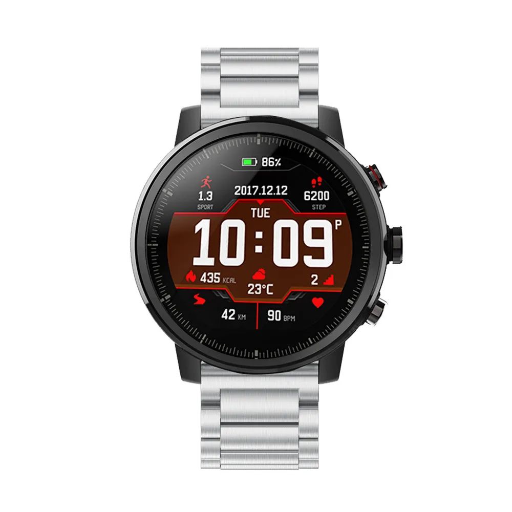 Для оригинальных Xiaomi Huami Amazfit Stratos 2 2 S/для amazfit pace браслет ремешок Смарт-часы 22 мм браслет из нержавеющей стали