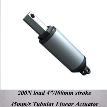 

100 mm/ 4 inch stroke,200N tubular design, 45mm/sec high speed in-line linear actuator