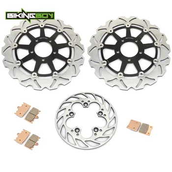 

BIKINGBOY Front Rear Brake Discs Disks Rotors Pads For Suzuki TL 1000 S 1997 1998 1999 2000 2001 GSXR 600 97-03 GSXR 750 00-03