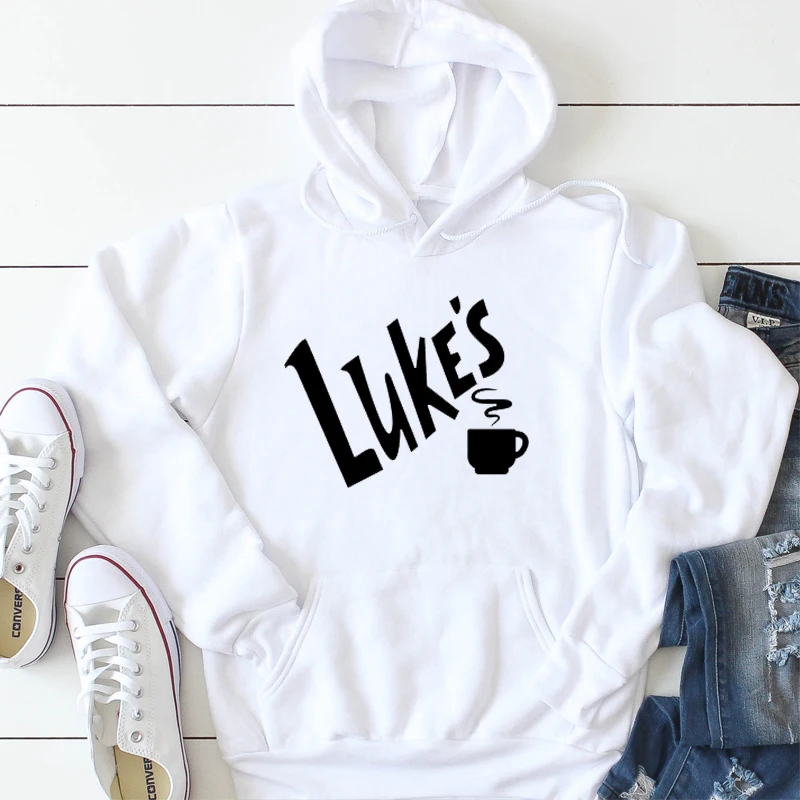 COFFEE COFFEE COFFEE LUKE/'S DINER Womens Navy Hoodie