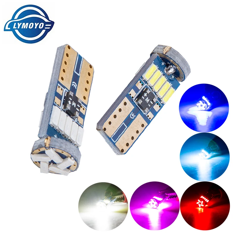 Lymoyo 10 шт. T10 светодиодный w5w canbus T10 15 Светодиодный 3014smd светодиодный без ошибок 194 168 интерьер инструмент для чтения светильник лампы светодиодные лампы номерных знаков DC12V