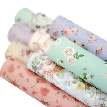 

Behogar 10 Rolls Assorted Styles Lovely Flower Pattern Gift Craft Paper Wrapping Paper Set for Birthday Holiday Wedding New Year