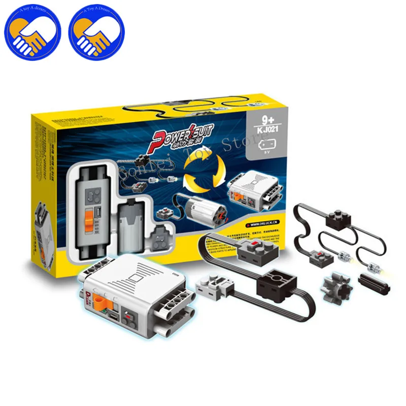 

9Pcs/Set Motor Technic Train Remote Receiver LED Light Battery Box Power Functions 20001 3368 Compatible legoes Technic Parts