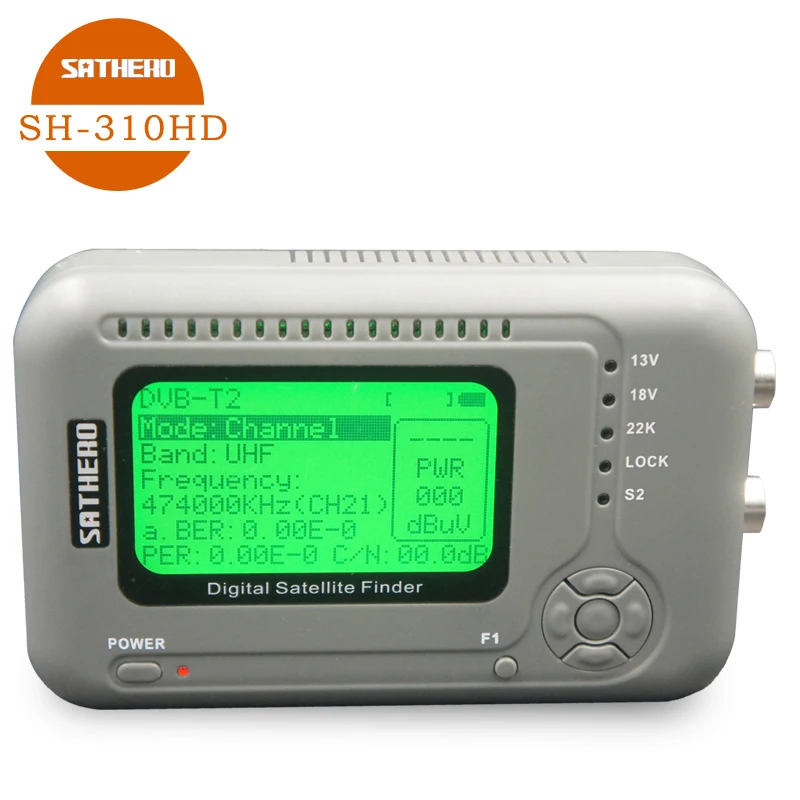 

Sathero original SH-310HD Combo Signal Finder DVB-S2 & DVB-T2 Digital Satellite Finder meter free sat finder meter with battery
