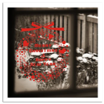 

Snowflake Windbell Christmas Decoration Tree Wall Stickers Decals Wallpaper for Bedroom Living Room Home Decor Kid JG049