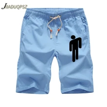 Летние мужские шорты Billie Eilish с буквенным принтом, повседневные модные спортивные штаны до колен для бега, мужские шорты с завязками для фитнеса