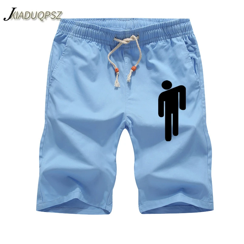 

2019 Summer Mens shorts Billie Eilish letters Printed Casual Fashion Jogger Knee Length Sweatpants Man Fitness Drawstring shorts