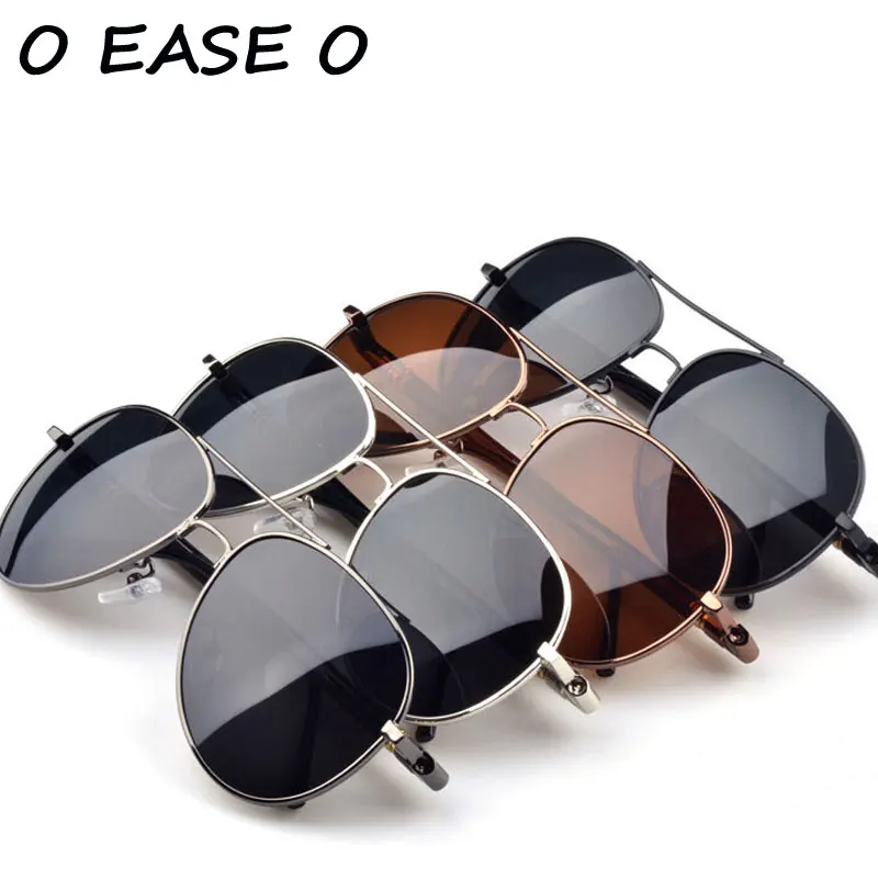 Sunglasses Men Double Bridge Aluminium Alloy Polarized Gray Lenses Sun