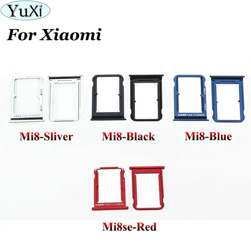 

YuXi Micro SIM Card Tray Slot Holder Double Card Slot For Xiaomi 8 Mi8 mi 8 / Mi8se Mi 8se Replacement Parts