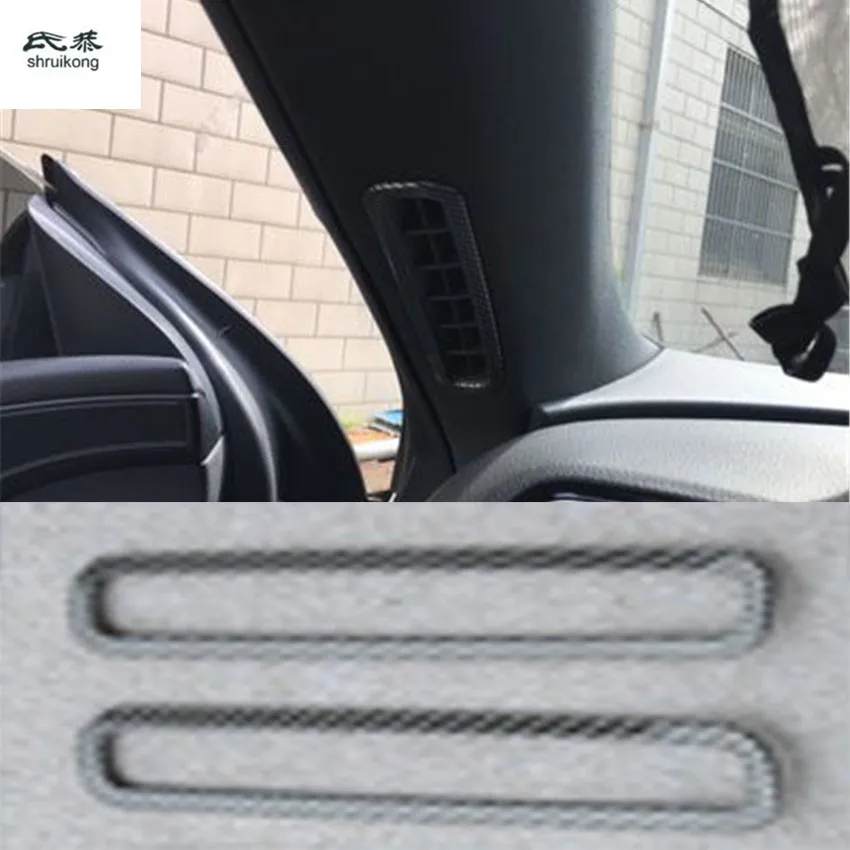 2 шт./лот наклейки углеродного волокна материала ABS столб стереосистема украшения Обложка для 2009- Volkswagen VW scirocco