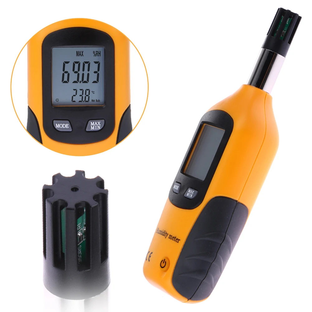 

Digital LCD Psychrometer Humidity Temperature Meter Gauge Dew Point Wet Bulb Greenhouse Thermometer Hygrometer Tester Backlight