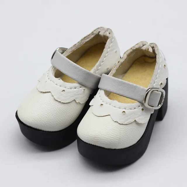 1 pair 1/4 BJD pu leather doll shoes for Little 16 inches Sharon doll clothing accessories toys 6.3*2.5cm 5