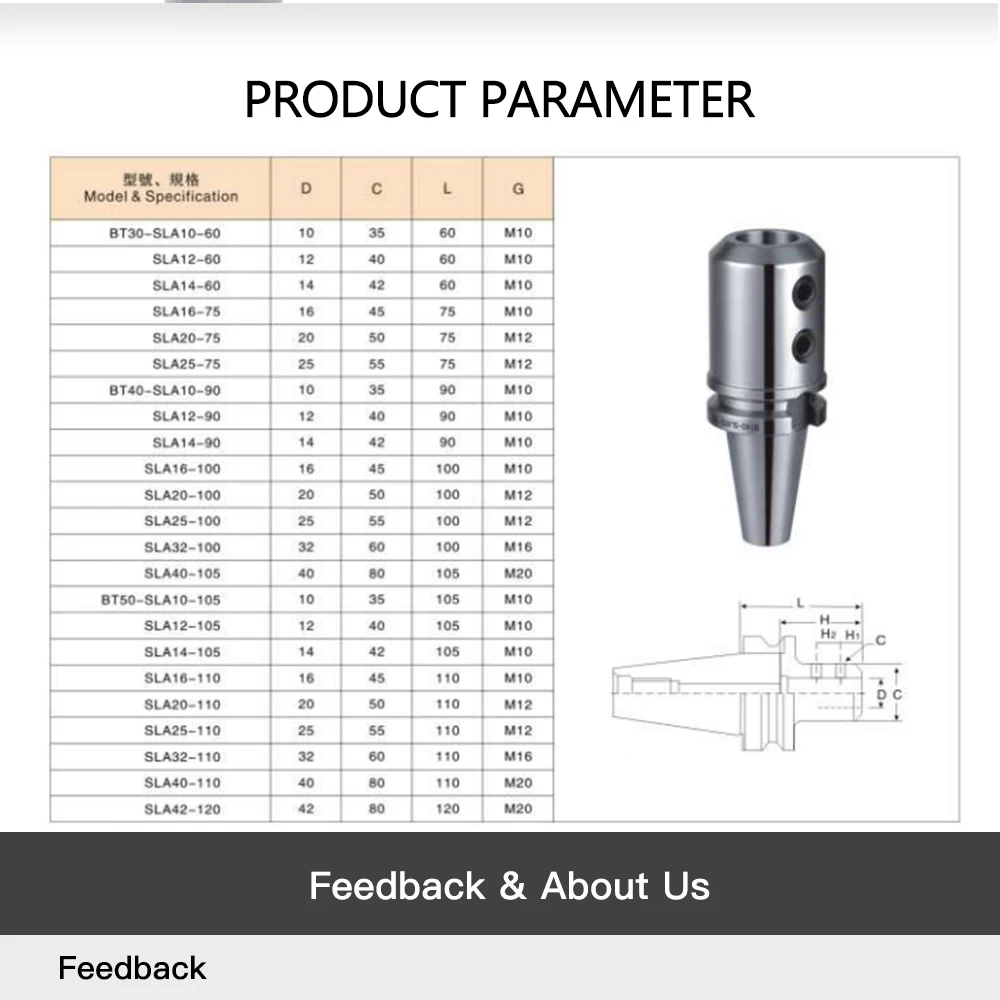 BT40 шпиндель BT40 SLA10 SLA16 SLA18 SLA20 SLA25 SLA32 SLA40 боковой замок Тип зажима Концевая боковая патрон Weldon держатель