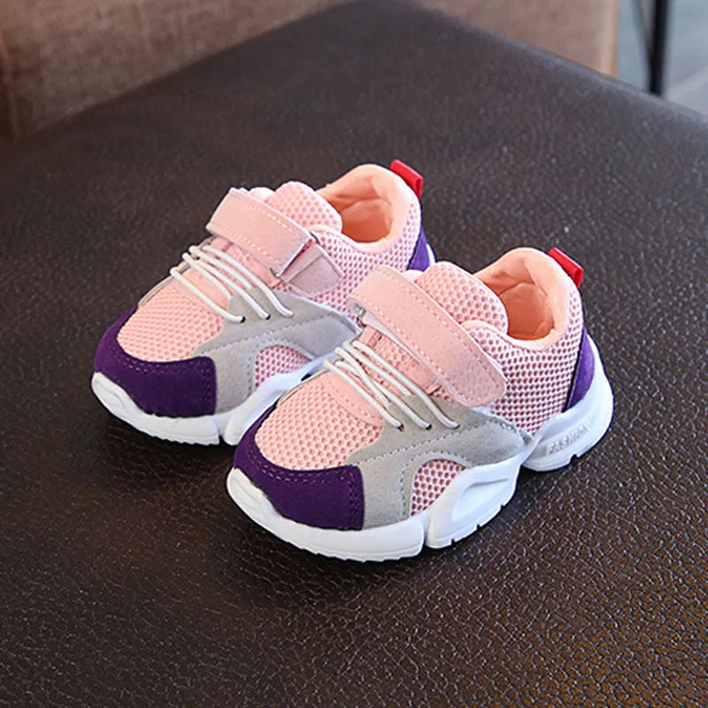 IENENS/детская обувь для новорожденных мальчиков и девочек; детская обувь; спортивные кроссовки для бега - Цвет: Style 1-Pink