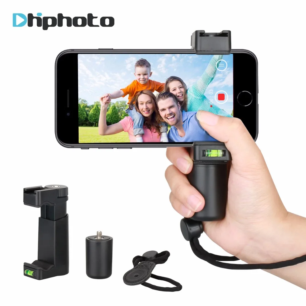 F Mount Smartphone Grip Handle Rig with Wrist Strap font b Tripod b font Mount Adapter