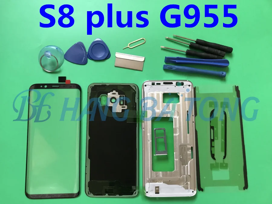 

Original Full Housing Case Back Cover+Front Screen Glass Lens+Middle Frame For Samsung Galaxy S8 edge G955 G955F Complete Parts